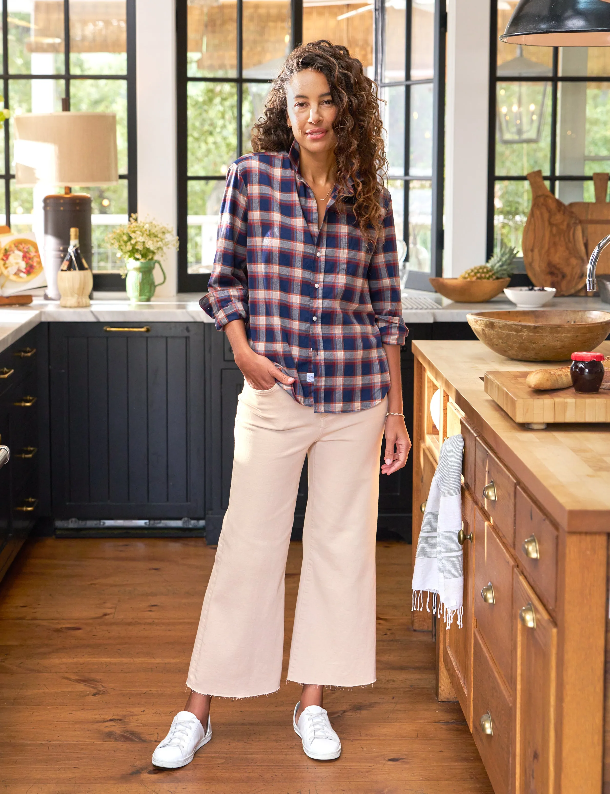EILEEN Rust and Navy Plaid, Flannel