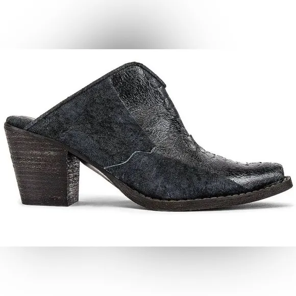 FREE PEOPLE Toluca Western Black Mule Size 40