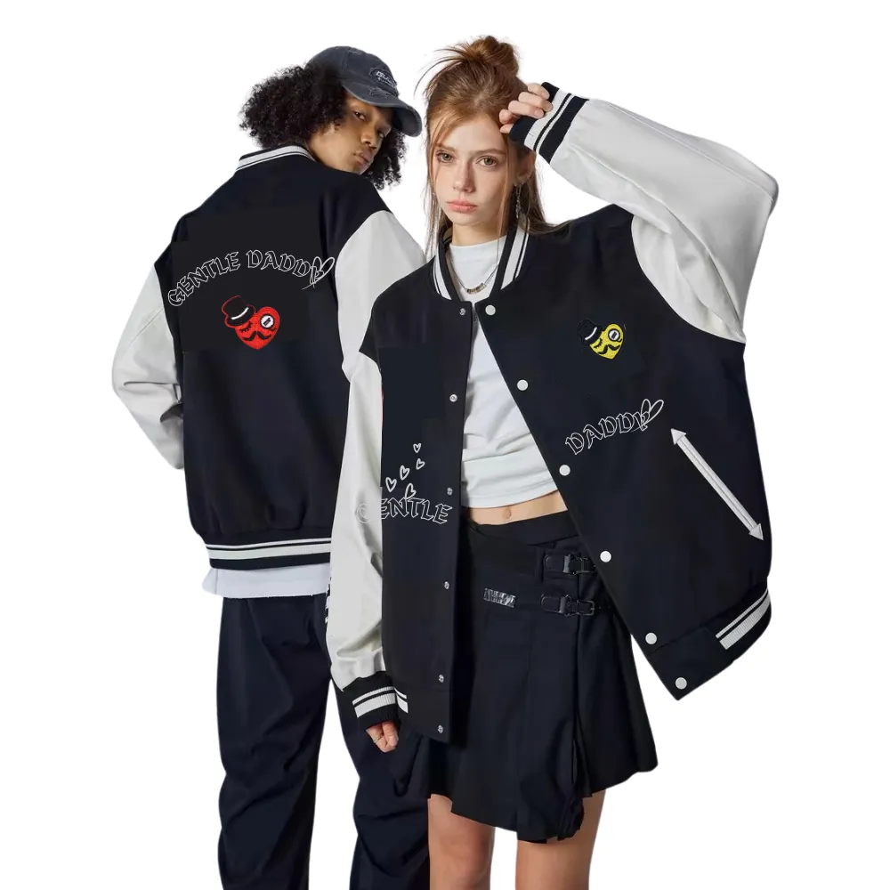 ⚡Gentle Daddy |Graphic Embroidery Heart Baseball Jacket