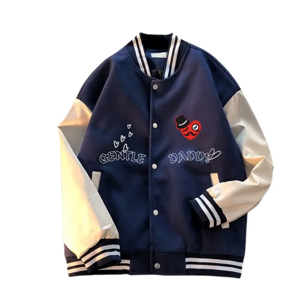 ⚡Gentle Daddy |Graphic Embroidery Heart Baseball Jacket