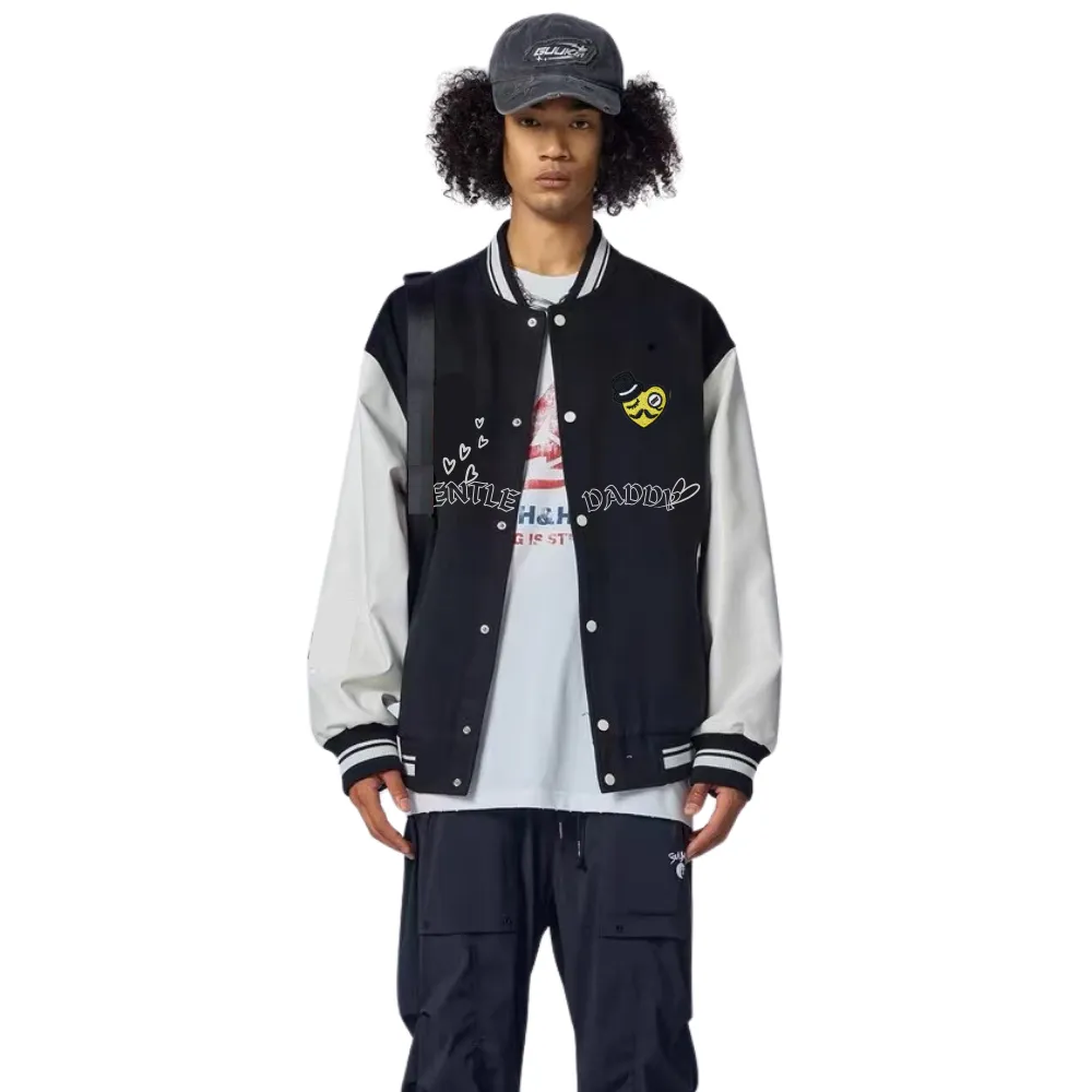 ⚡Gentle Daddy |Graphic Embroidery Heart Baseball Jacket