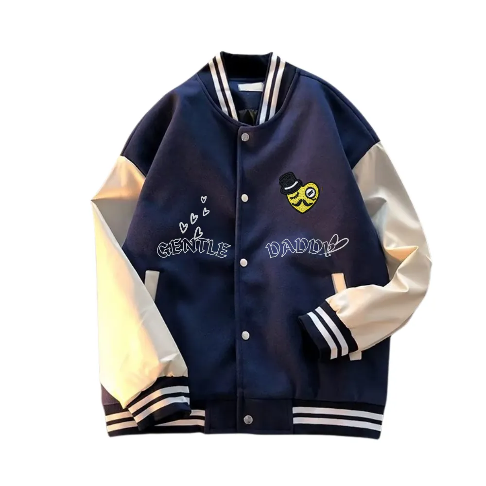 ⚡Gentle Daddy |Graphic Embroidery Heart Baseball Jacket