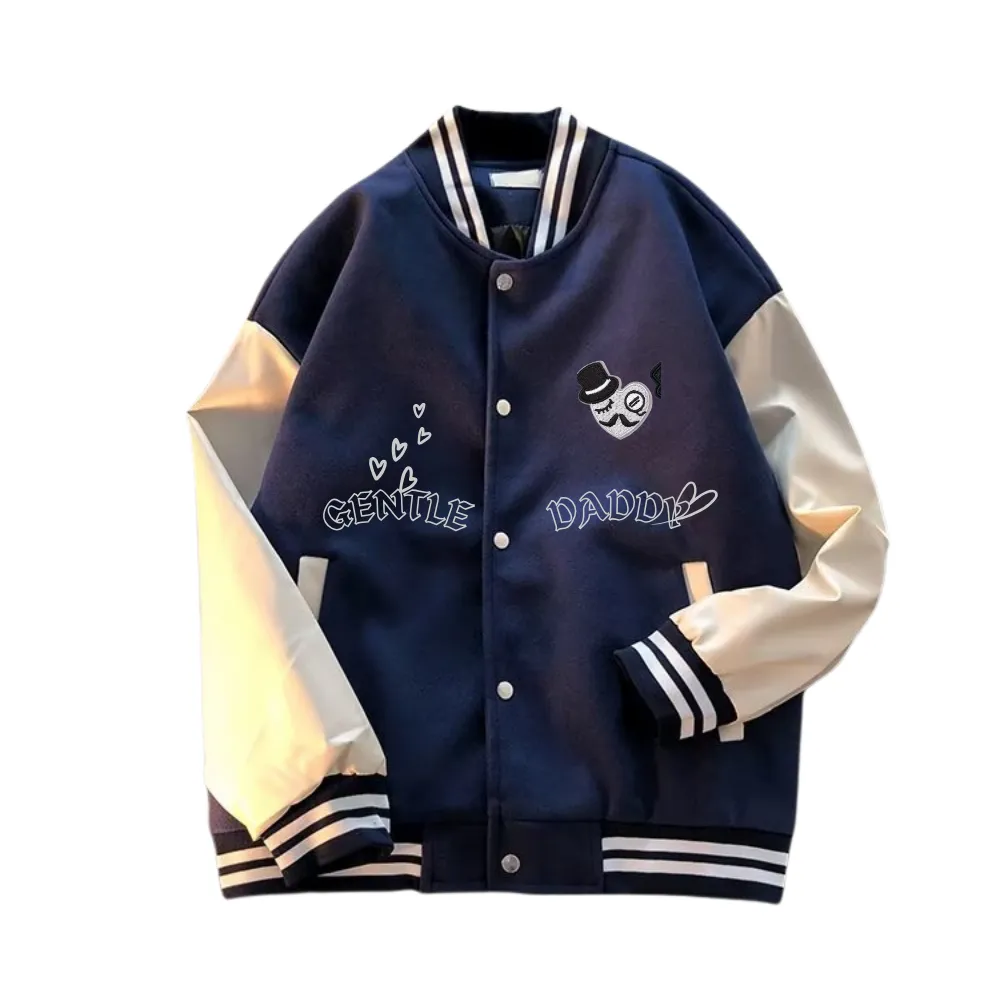 ⚡Gentle Daddy |Graphic Embroidery Heart Baseball Jacket