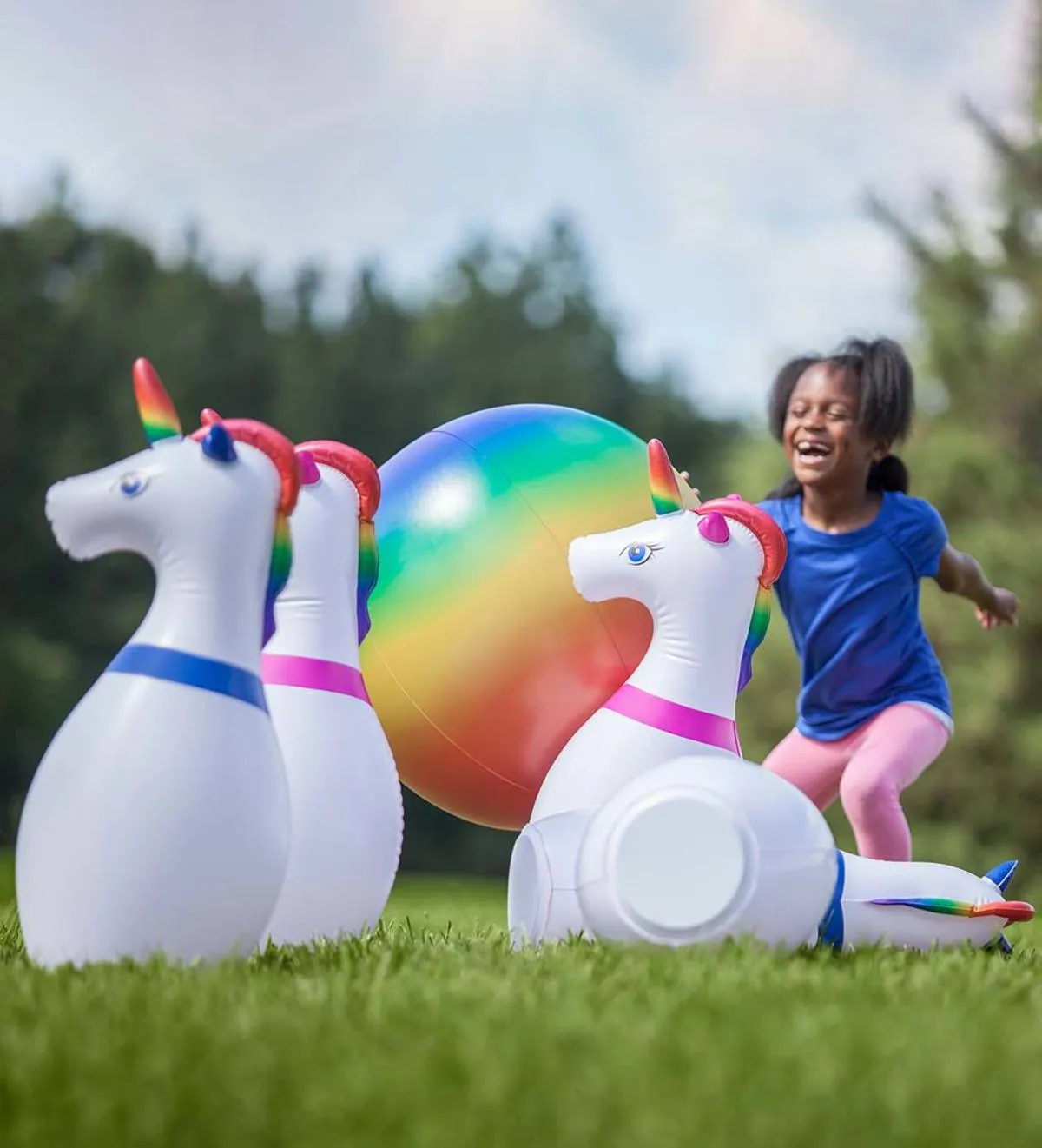 Giant Inflatable Unicorn Bowling