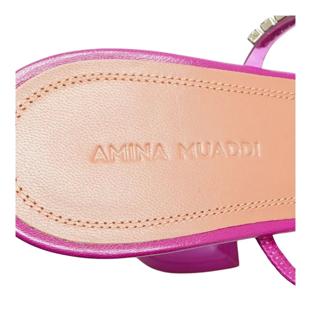 Gilda Glass Slipper Mule in Magenta