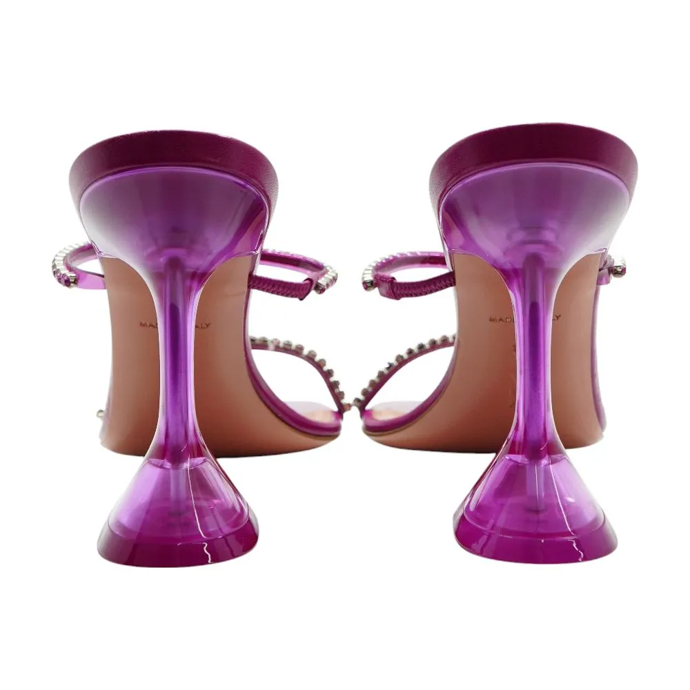 Gilda Glass Slipper Mule in Magenta