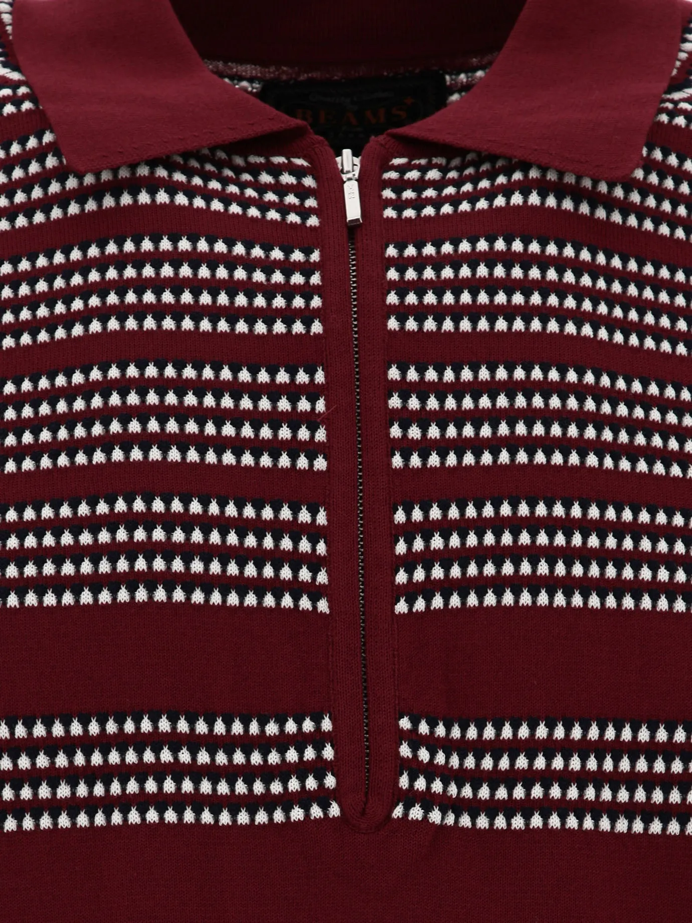 Half-zip jacquard polo shirt