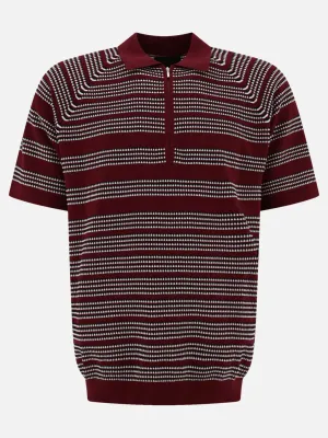 Half-zip jacquard polo shirt