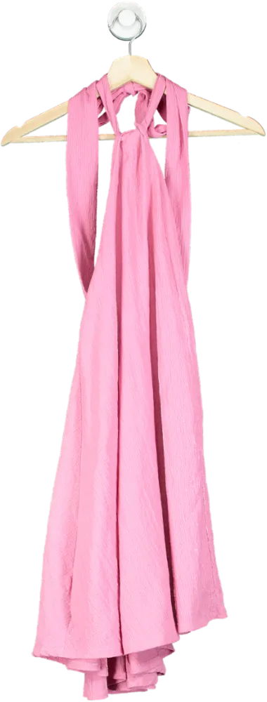 H&M Pink Halterneck Dress UK XS