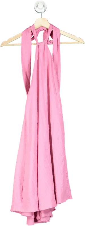 H&M Pink Halterneck Dress UK XS