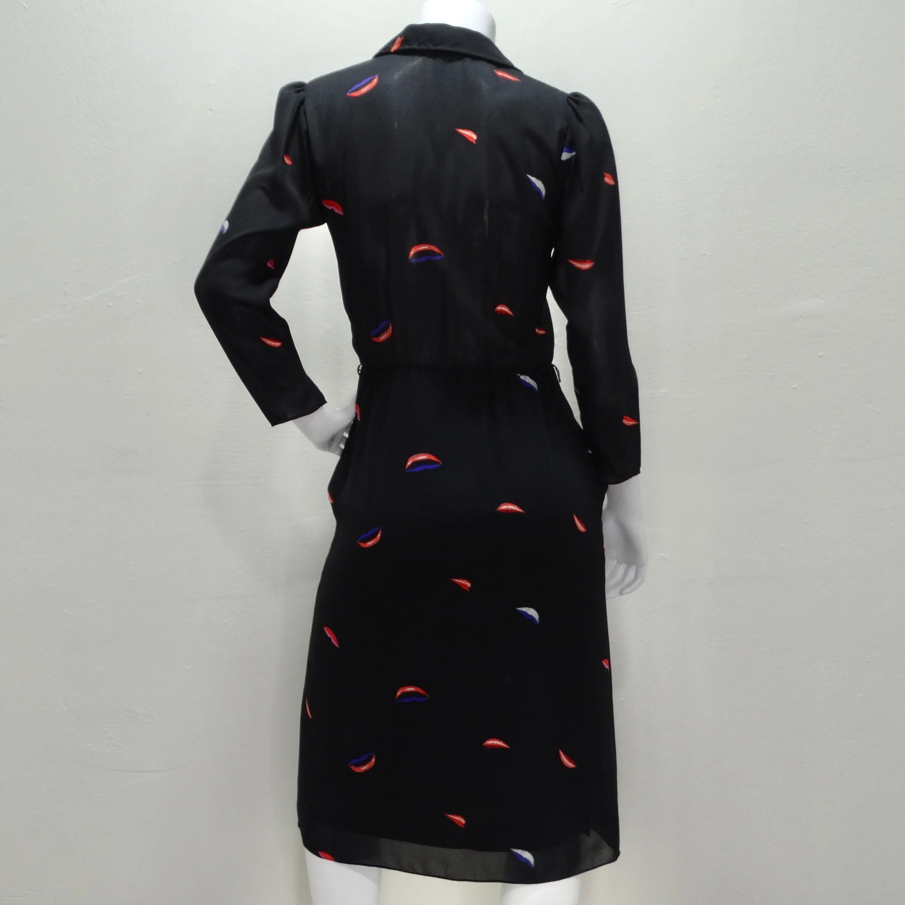 Hanae Mori 1980s Lips Print Dress