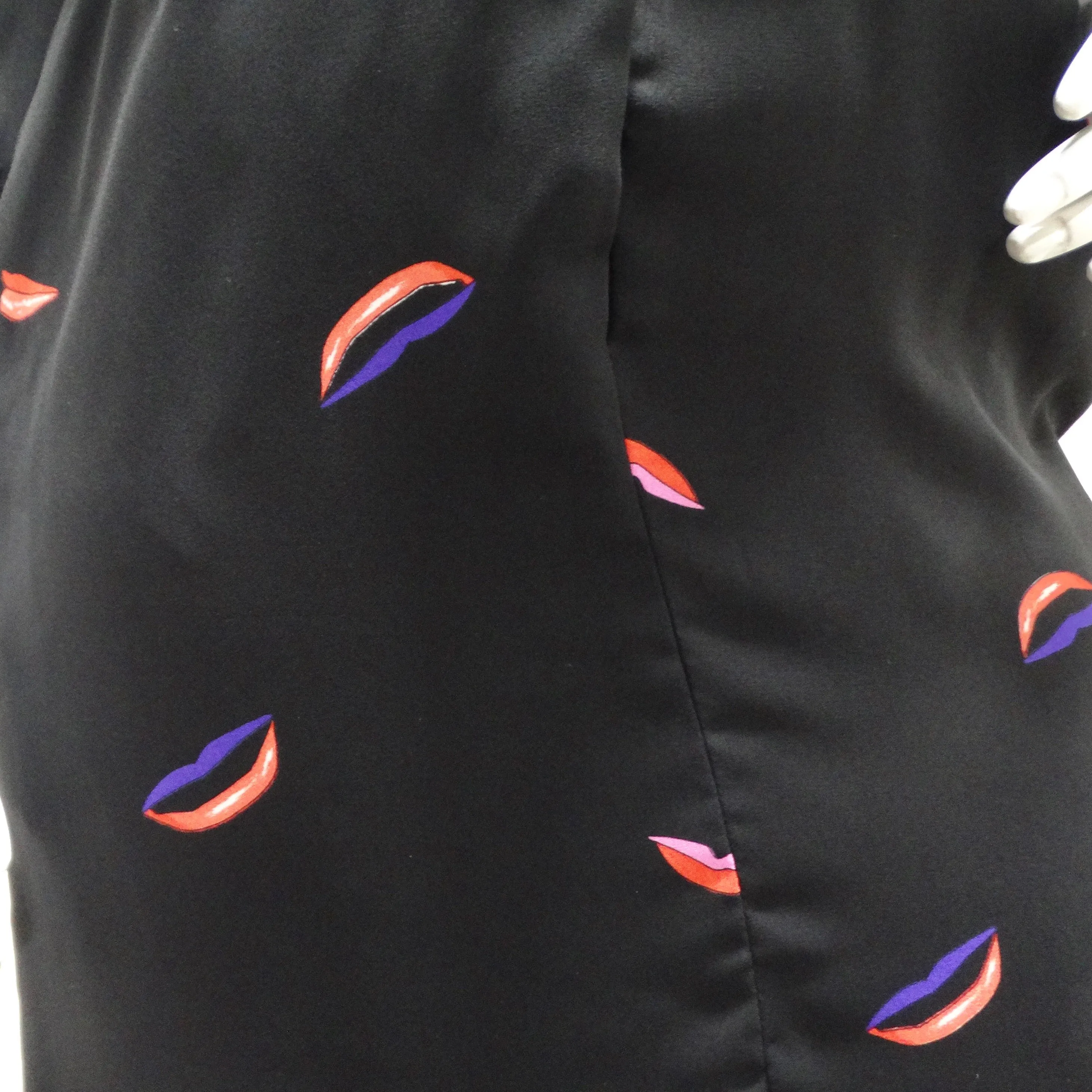 Hanae Mori 1980s Lips Print Dress