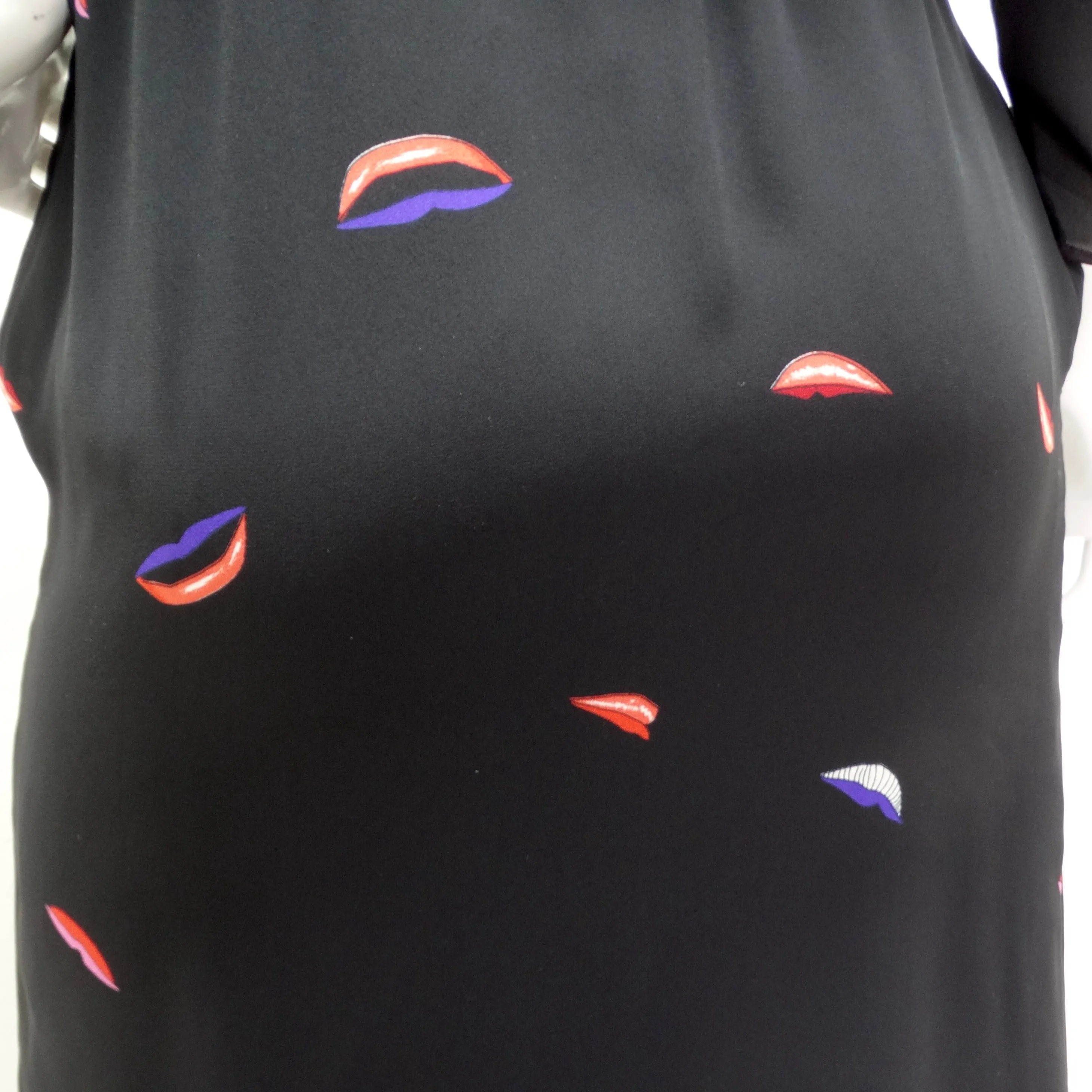 Hanae Mori 1980s Lips Print Dress