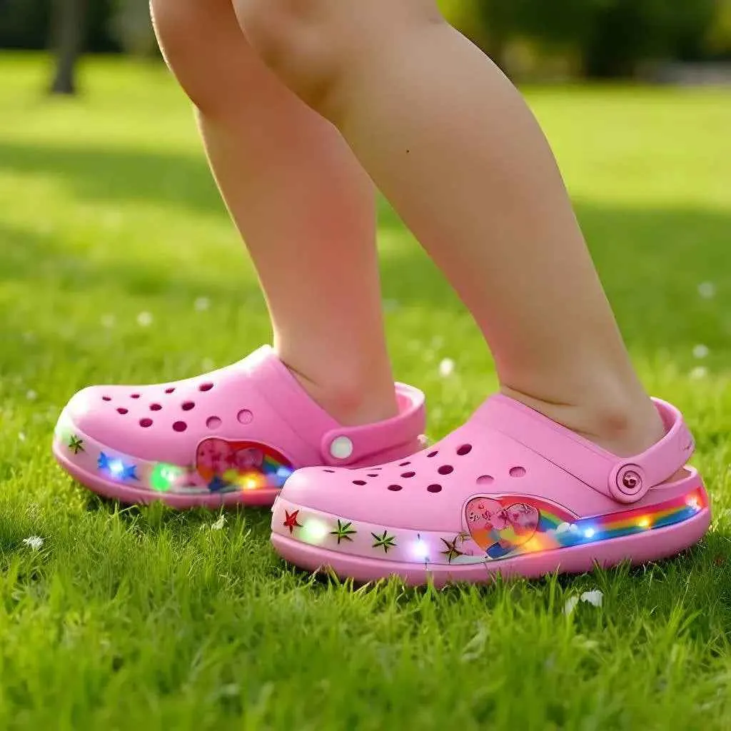 Heart LED Pink Clogs
