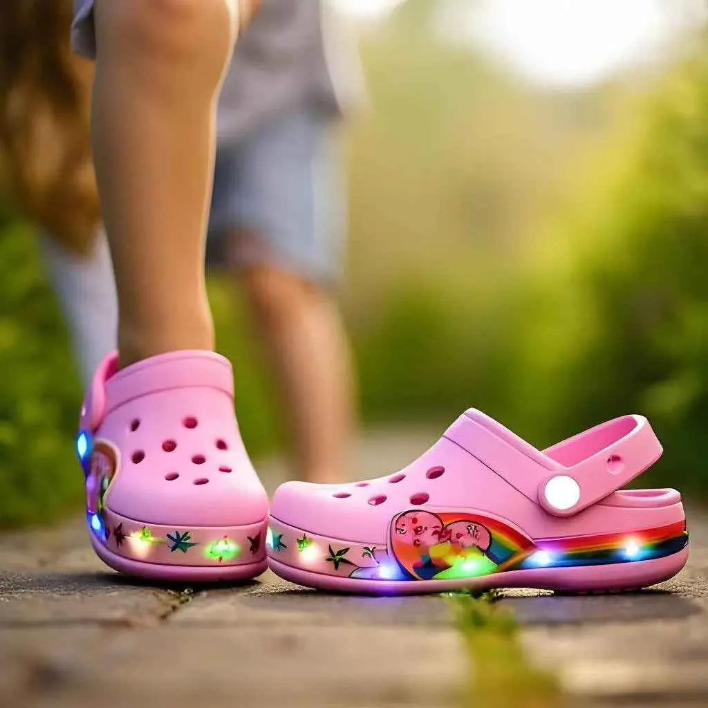 Heart LED Pink Clogs
