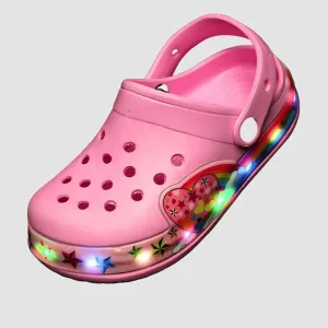 Heart LED Pink Clogs