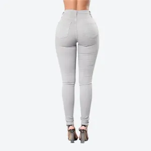 High-Waisted Stretchy Skinny Denim Jeans