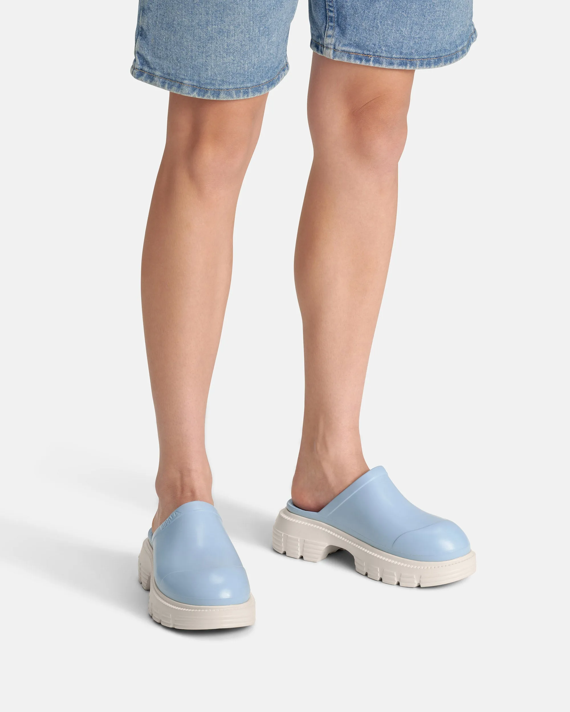 Impala Bubble Soft Mule - Blue/Cream