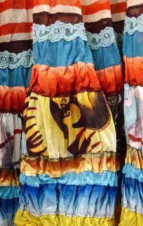 Jean Paul Gaultier Printed Tiered Full Skirt