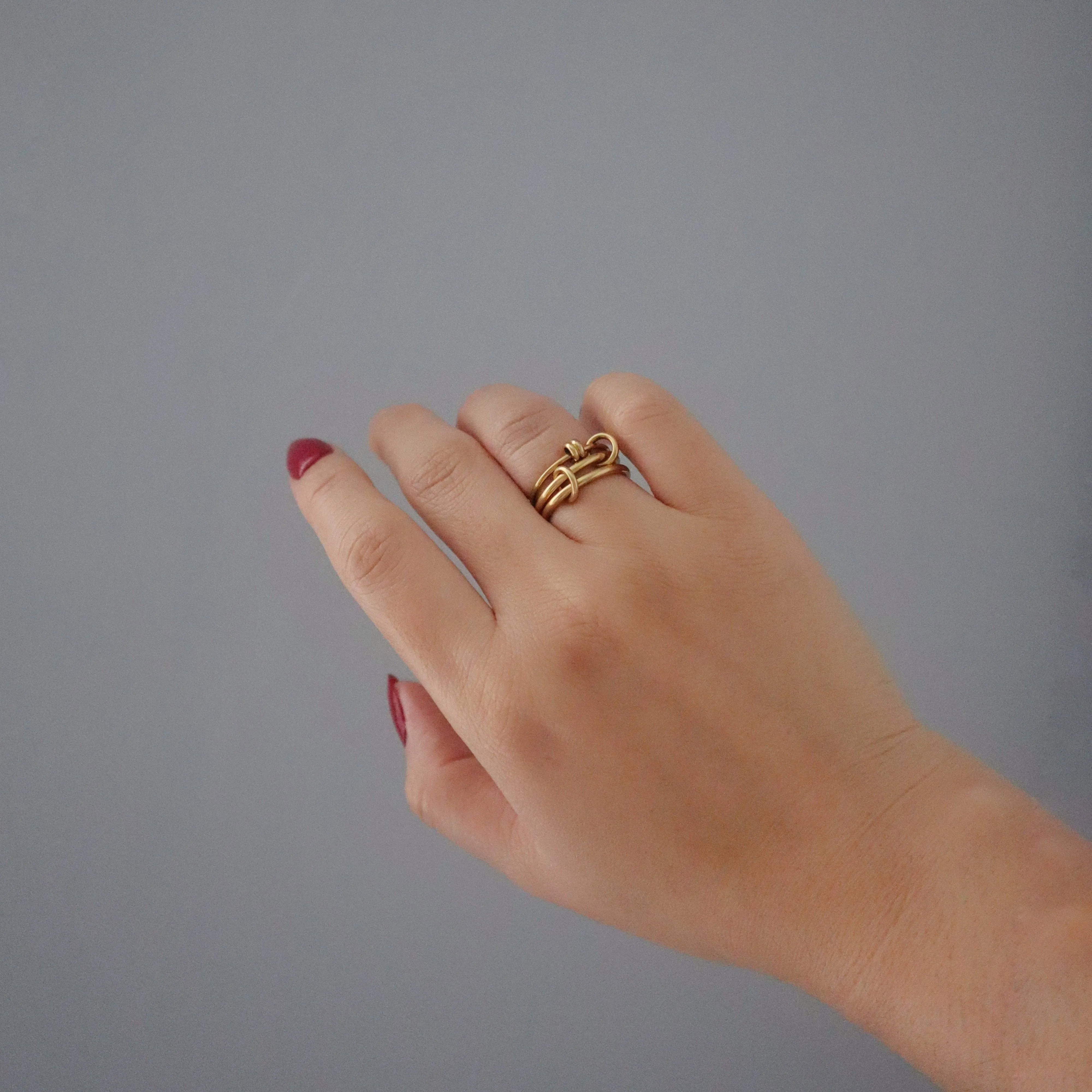 JESSA Jewelry - Avery Stacked Ring | Interlocking Ring: 8