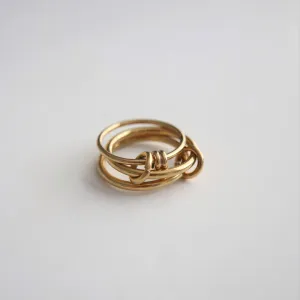 JESSA Jewelry - Avery Stacked Ring | Interlocking Ring: 8