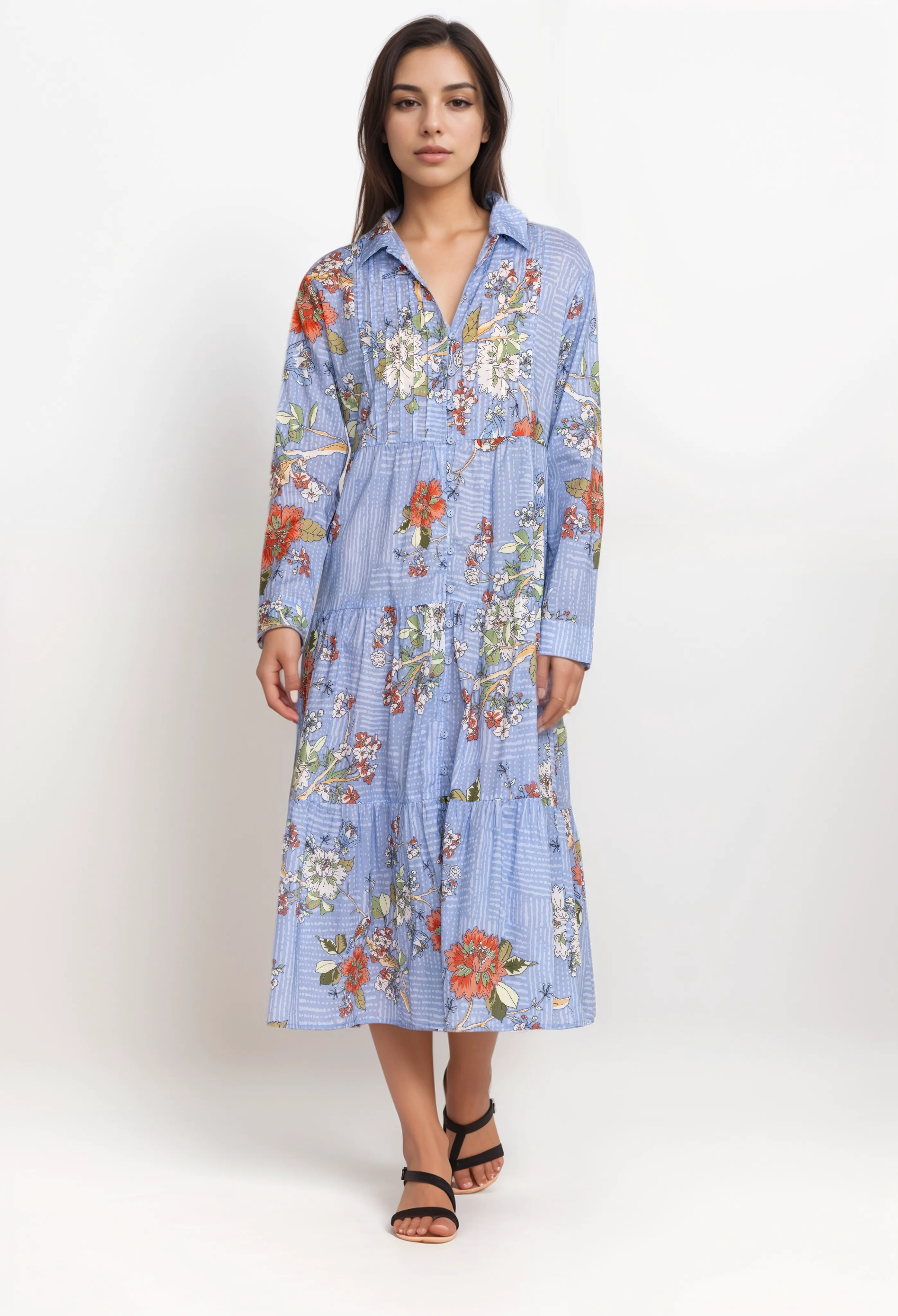 Johnny Was Mosaic Tiered Wanderer Dress R32124 Boho Chic