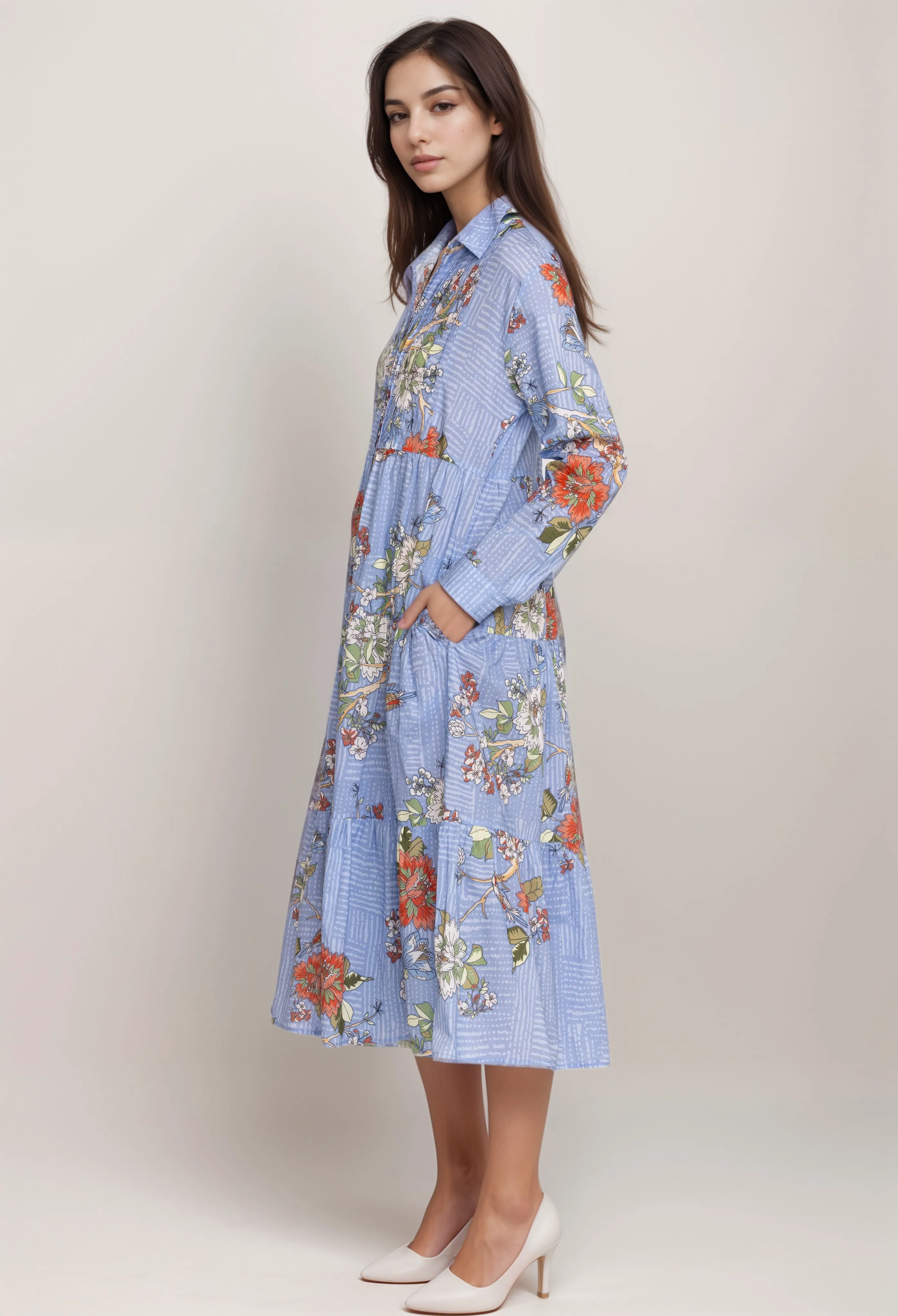 Johnny Was Mosaic Tiered Wanderer Dress R32124 Boho Chic