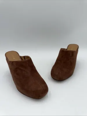 Joie Womens Janet Clog Brown Suede Size 6 M - Very Good