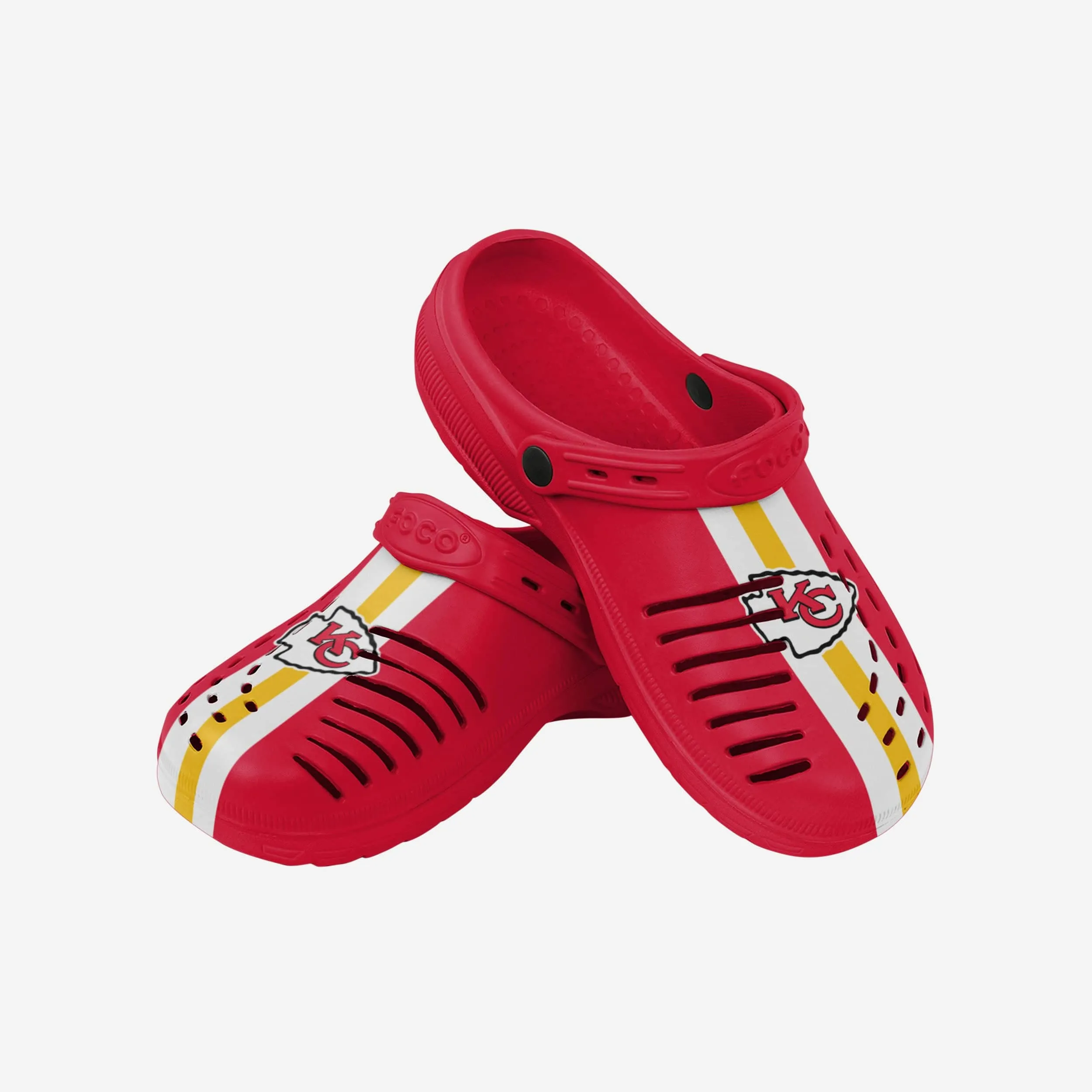 Kansas City Chiefs Team Stripe Clog With Strap