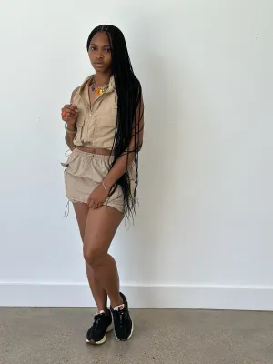 Keep It Cool Vest/ Skirt Set (Nude)