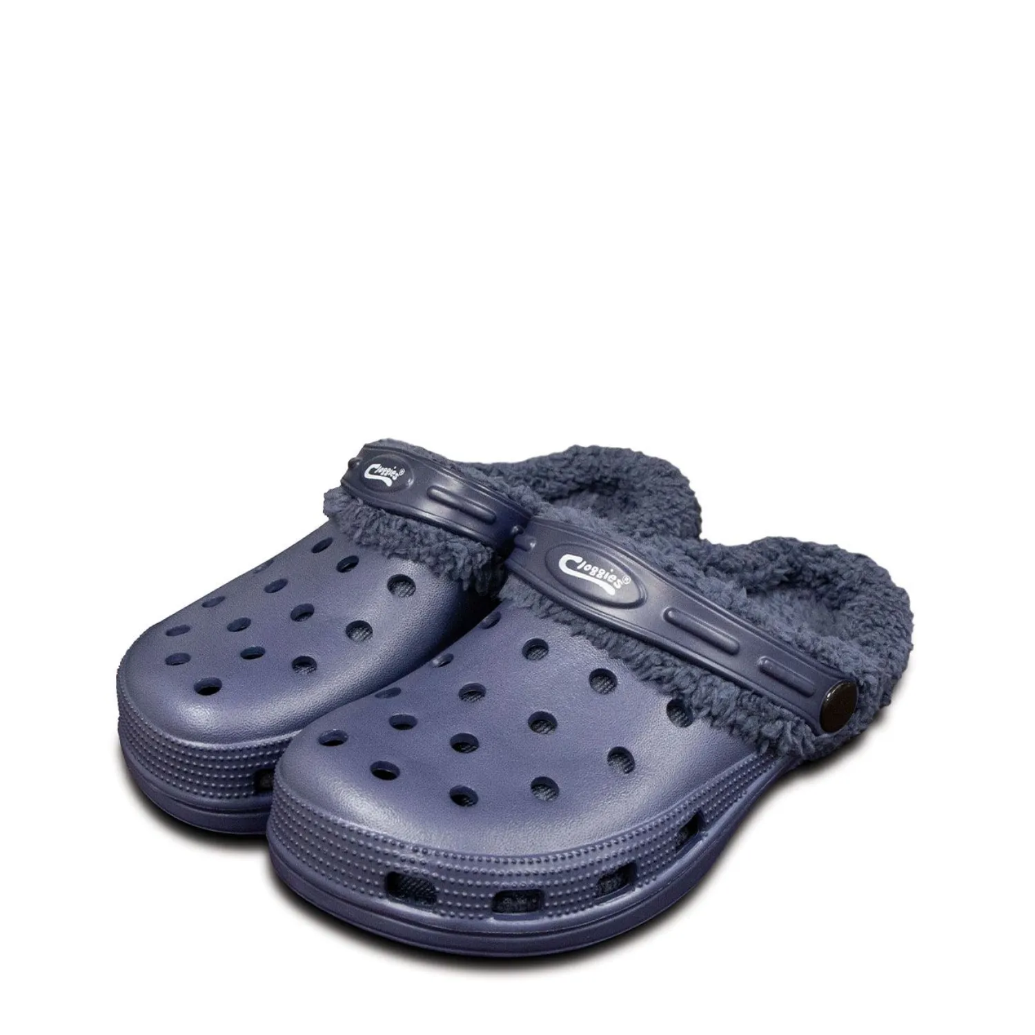 Kids Fleecy Clogs Blue Size 11