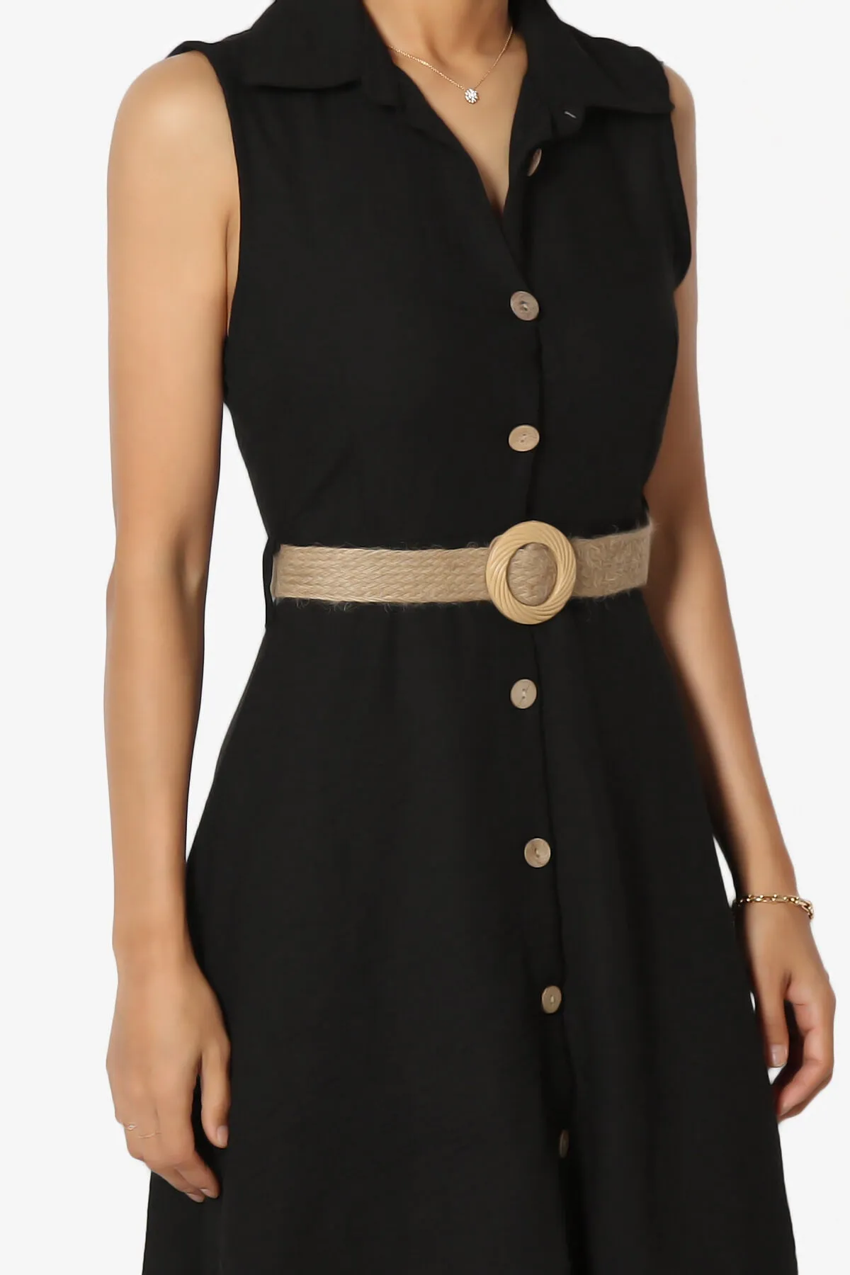 Killa Sleeveless Button Down Shirt Dress