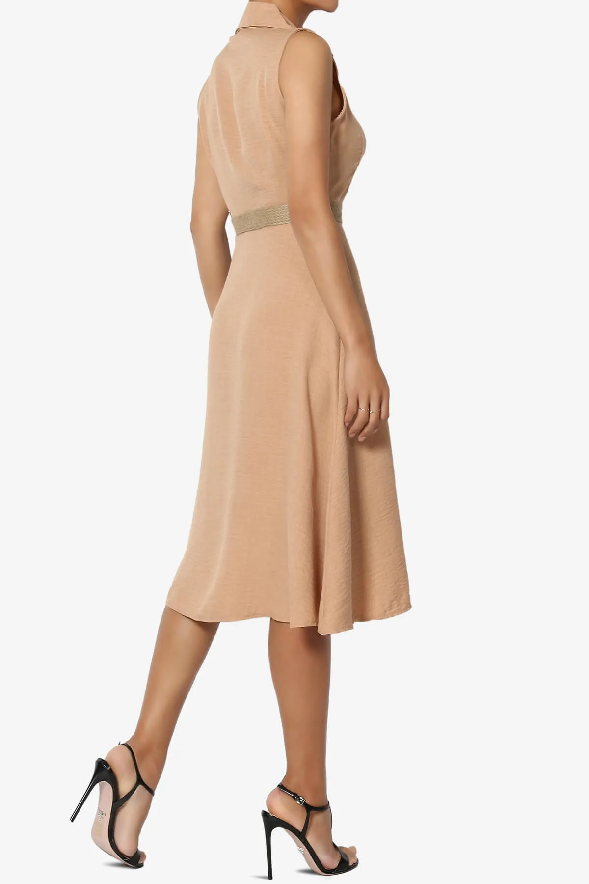 Killa Sleeveless Button Down Shirt Dress