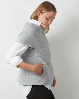 knit cap sleeve knit - grigio chiaro