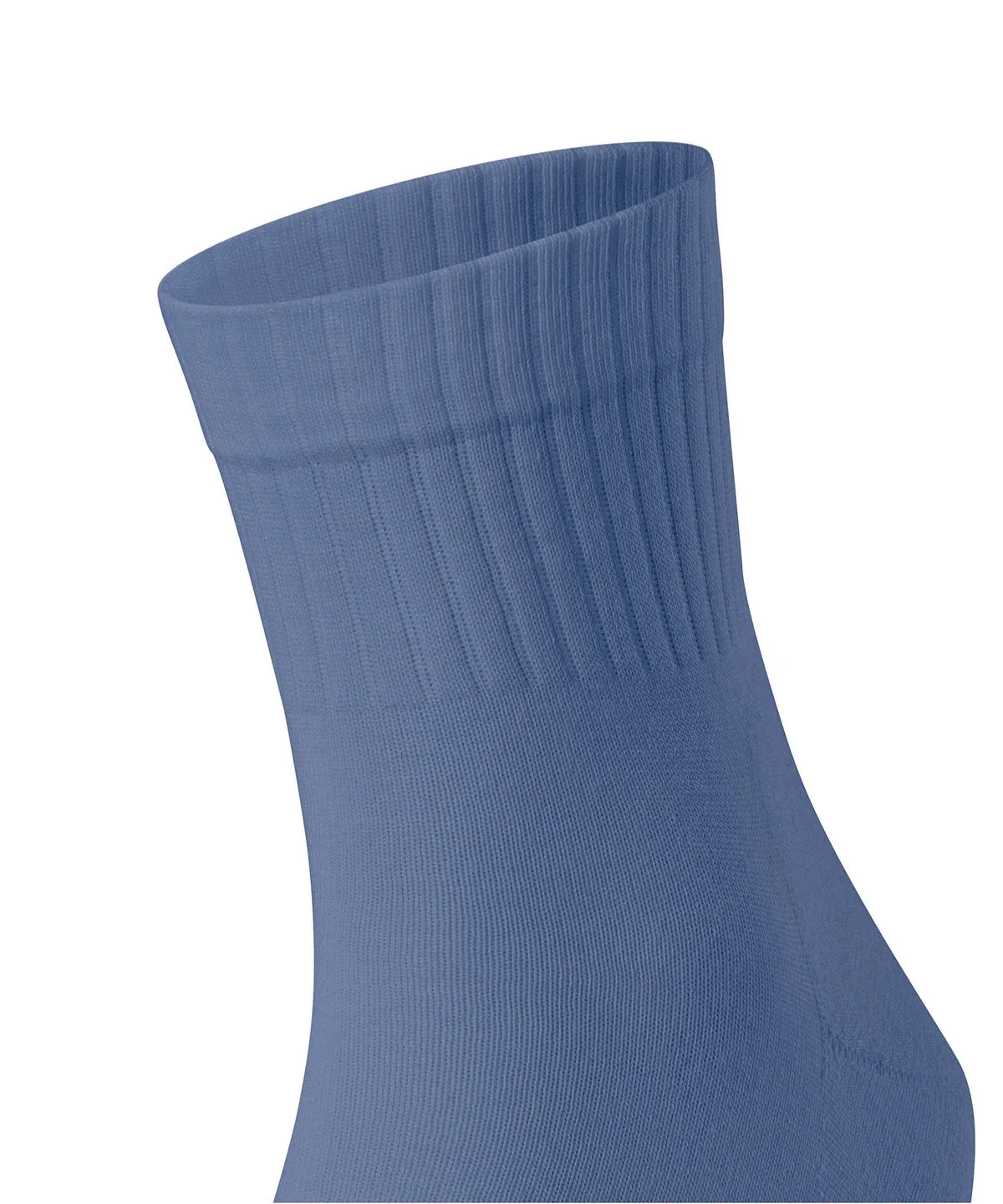 Korte Crewsocks met rib 16624 6483 Smokey Blue
