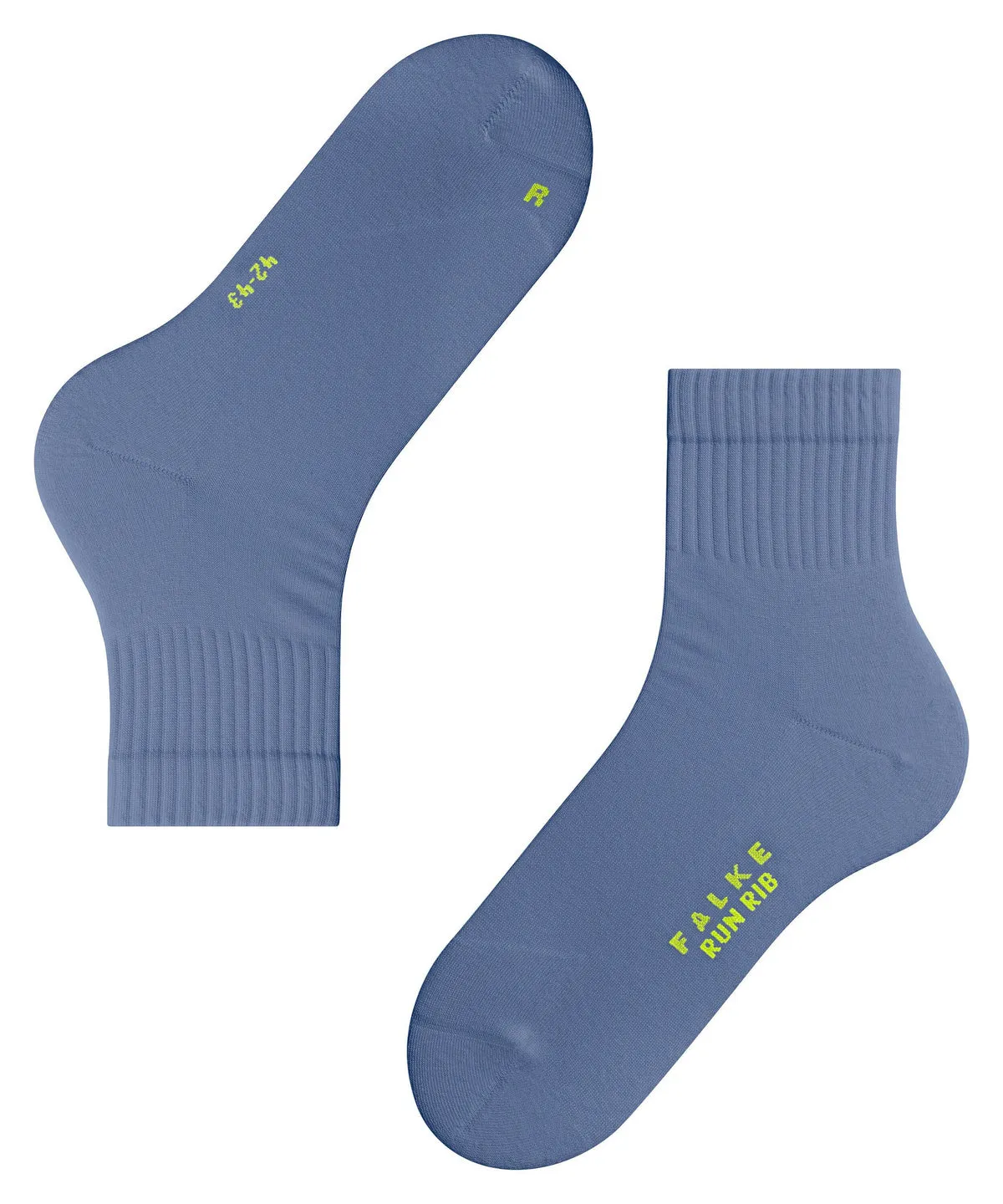 Korte Crewsocks met rib 16624 6483 Smokey Blue