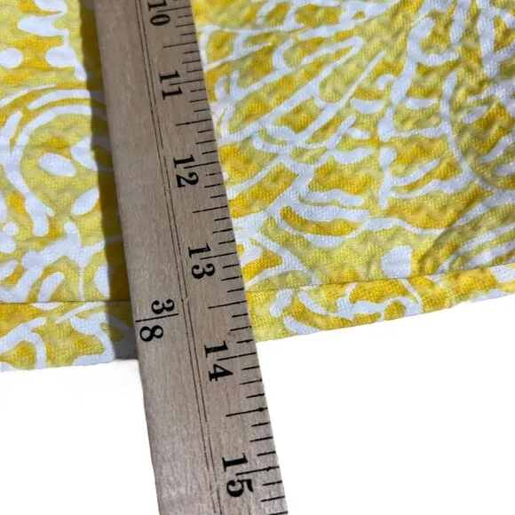 Lilly Pulitzer January White &amp; Yellow Sunglow Skort  Size 4
