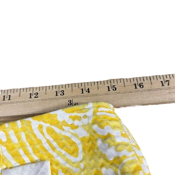 Lilly Pulitzer January White &amp; Yellow Sunglow Skort  Size 4