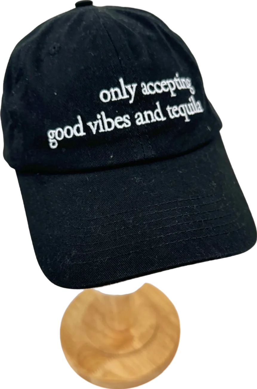 Los Sundays Black 'Only Accepting Good Vibes and Tequila' Cap One Size