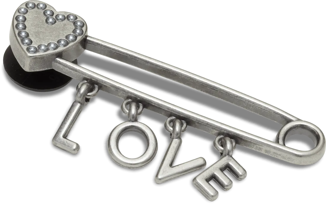 Love Safety Pin Jibbitz