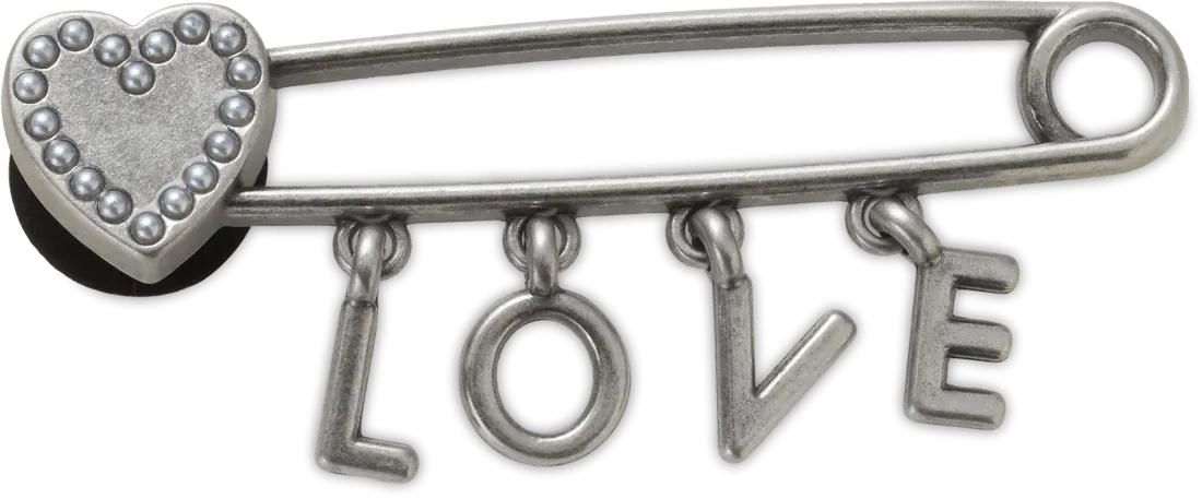 Love Safety Pin Jibbitz