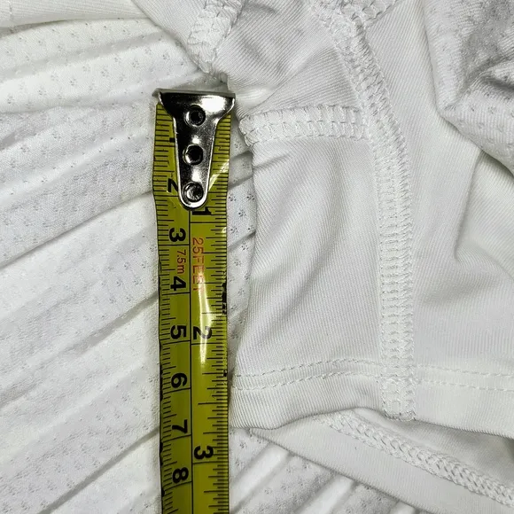 Lucky in Love White Scalloped Ruffled Tennis Skort with Green Trim, S, NWT