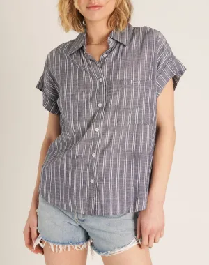 Lyon Button Up Striped Short Sleeve Shirt (assorted)