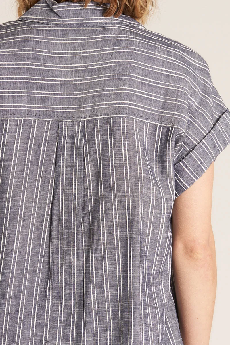 Lyon Button Up Striped Short Sleeve Shirt (assorted)