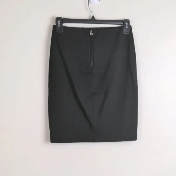 MAJE black faux Alligator black zip up sexy skirt 🖤
