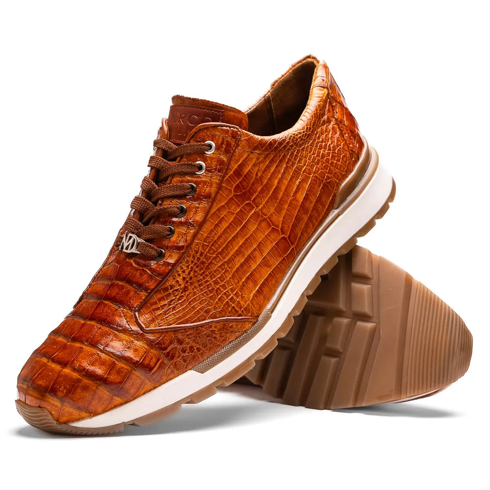 Marco Di Milano Alonzo in Cognac Crocodile Sneakers