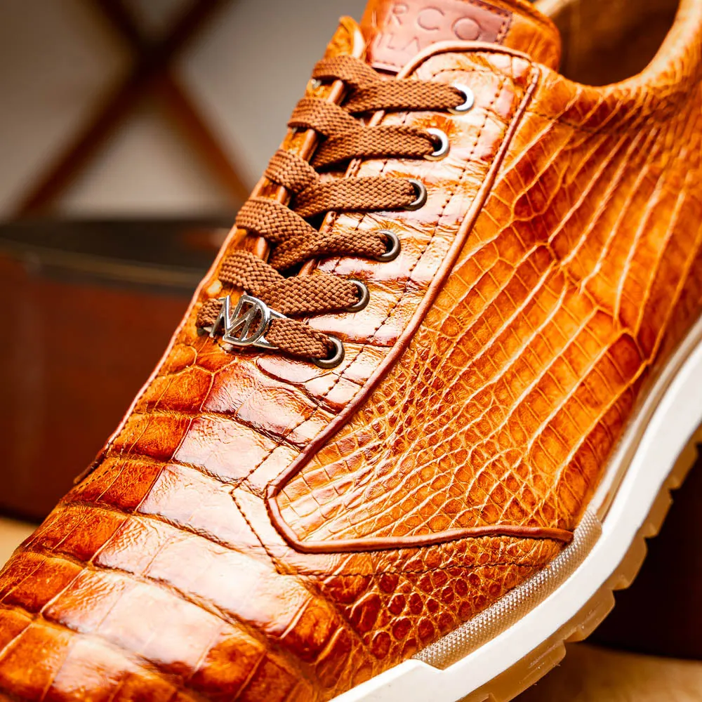 Marco Di Milano Alonzo in Cognac Crocodile Sneakers