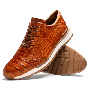 Marco Di Milano Alonzo in Cognac Crocodile Sneakers