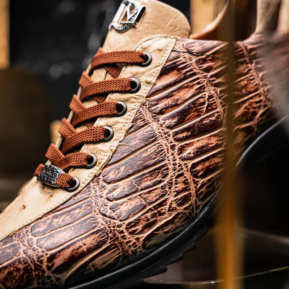 Marco Di Milano Saulo in Orix Alligator & Ostrich Sneakers