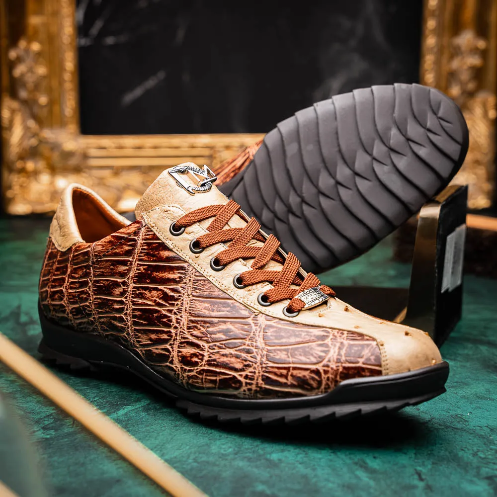 Marco Di Milano Saulo in Orix Alligator & Ostrich Sneakers